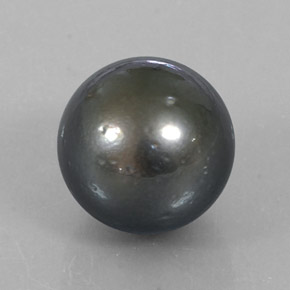 9,17 ctw natürlicher Dunkelsilber Perle, Kugel / Ball, Lichtundurchlässig