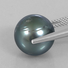 9,17 ctw natürlicher Silber Perle, Kugel / Ball, Lichtundurchlässig