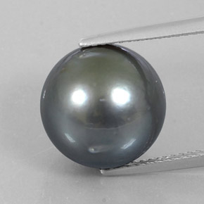 9,17 ctw natürlicher Silber Perle, Kugel / Ball, Lichtundurchlässig