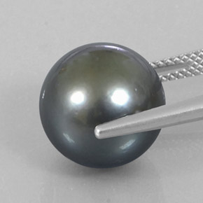 9,17 ctw natürlicher Silber Perle, Kugel / Ball, Lichtundurchlässig