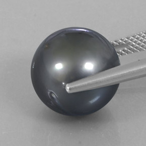 9,17 ctw natürlicher dunkelgrau Perle, Kugel / Ball, Lichtundurchlässig