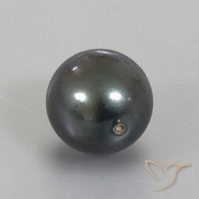 9,17 ctw natürlicher dunkelgrau Perle, Kugel / Ball, Lichtundurchlässig