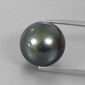 9,17 ctw natürlicher Silber Perle, Kugel / Ball, Lichtundurchlässig