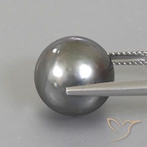 9,17 ctw natürlicher Silber Perle, Kugel / Ball, Lichtundurchlässig