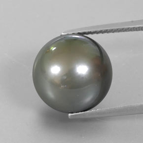 9,17 ctw natürlicher Silber Perle, Kugel / Ball, Lichtundurchlässig