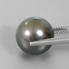9,17 ctw natürlicher Silber Perle, Kugel / Ball, Lichtundurchlässig