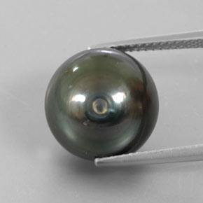 9,17 ctw natürlicher Silber Perle, Kugel / Ball, Lichtundurchlässig