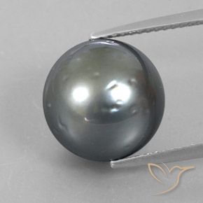 13.62ct Natürlicher Silber Perle, Kugel / Ball, Lichtundurchlässig, Photo A