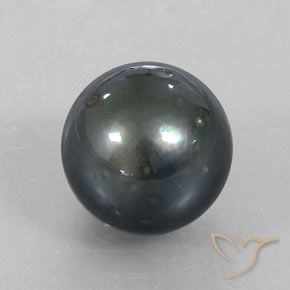 9,17 ctw natürlicher Dunkelsilber Perle, Kugel / Ball, Lichtundurchlässig