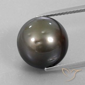 13.72ct Natürlicher Gelblich Silber Perle, Kugel / Ball, Lichtundurchlässig, Photo A
