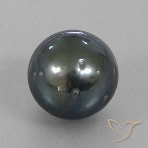 9,17 ctw natürlicher dunkelgrau Perle, Kugel / Ball, Lichtundurchlässig