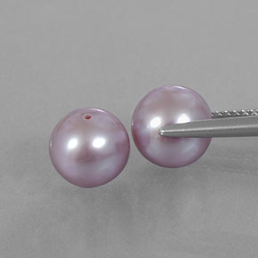6.11 ct natürliche gräulich-pink Perle-Edelsteine, Kugel / Ball, Lichtundurchlässig