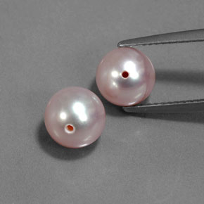 5.55 ct natürliche silberrosa Perle-Edelsteine, Kugel / Ball, Lichtundurchlässig