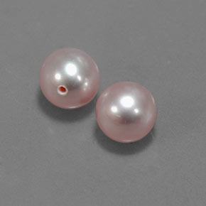 5.55 ct natürliche silberrosa Perle-Edelsteine, Kugel / Ball, Lichtundurchlässig