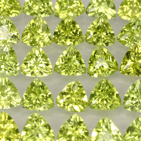  ct natürliche grüner Peridot-Edelsteine, Trillion, VVS-VS