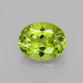 2,19 ctw natürlicher grüner Peridot, Oval Schliff, VS