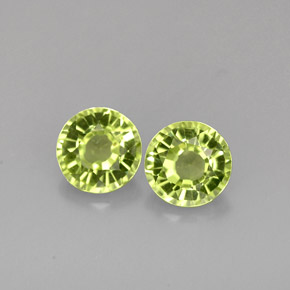  ct natürliche grüner Peridot-Edelsteine, Rundschliff, VVS-VS