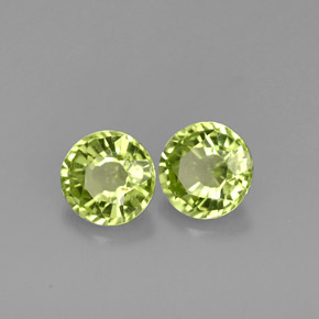  ct natürliche grüner Peridot-Edelsteine, Rundschliff, VVS-VS