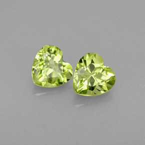  ct natürliche grüner Peridot-Edelsteine, Herzform, VS