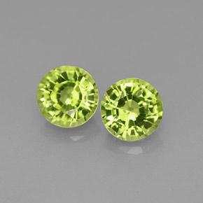  ct natürliche grüner Peridot-Edelsteine, Rundschliff, VS
