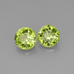  ct natürliche grüner Peridot-Edelsteine, Rundschliff, VS