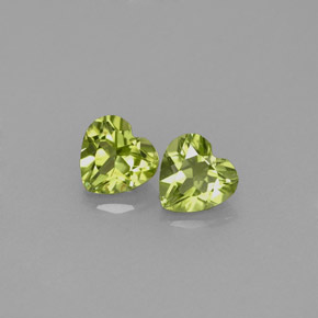  ct natürliche grüner Peridot-Edelsteine, Herzform, VS