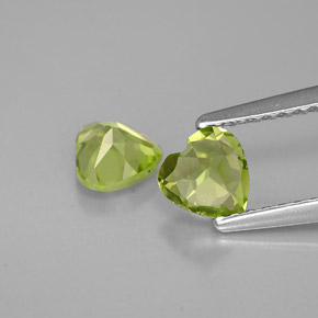  ct natürliche grüner Peridot-Edelsteine, Herzform, VS