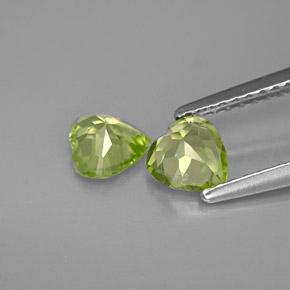  ct natürliche grüner Peridot-Edelsteine, Herzform, VVS-VS