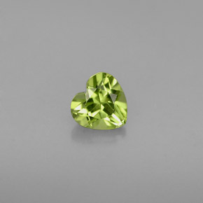 0,56 ctw natürlicher grüner Peridot, Herzform, VS