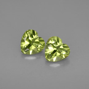  ct natürliche grüner Peridot-Edelsteine, Herzform, VS