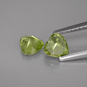  ct natürliche grüner Peridot-Edelsteine, Herzform, VS