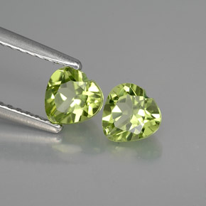  ct natürliche grüner Peridot-Edelsteine, Herzform, VS