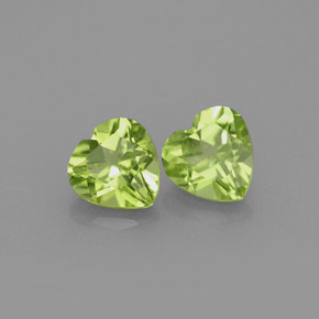  ct natürliche grüner Peridot-Edelsteine, Herzform, VS
