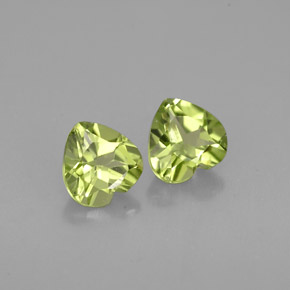  ct natürliche grüner Peridot-Edelsteine, Herzform, VS