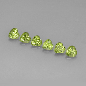  ct natürliche grüner Peridot-Edelsteine, Herzform, VS