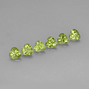  ct natürliche grüner Peridot-Edelsteine, Herzform, VS