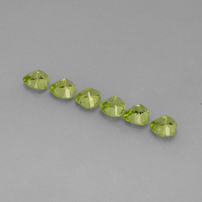  ct natürliche grüner Peridot-Edelsteine, Herzform, VS