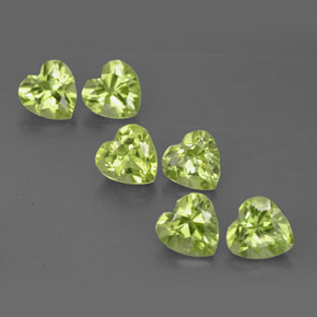  ct natürliche grüner Peridot-Edelsteine, Herzform, VS