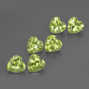  ct natürliche grüner Peridot-Edelsteine, Herzform, VS