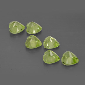  ct natürliche grüner Peridot-Edelsteine, Herzform, VS
