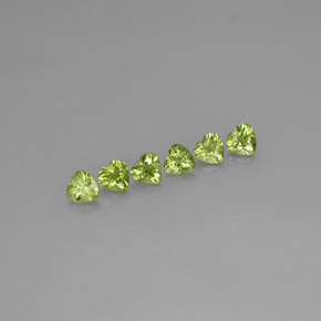  ct natürliche grüner Peridot-Edelsteine, Herzform, VS