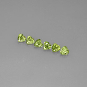  ct natürliche grüner Peridot-Edelsteine, Herzform, VS