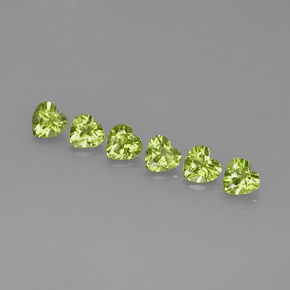  ct natürliche grüner Peridot-Edelsteine, Herzform, VS