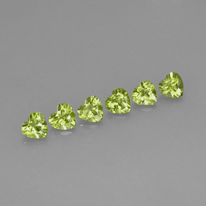  ct natürliche grüner Peridot-Edelsteine, Herzform, VS