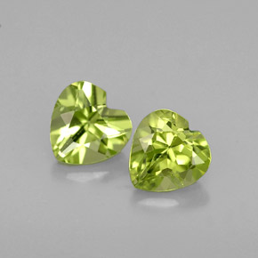  ct natürliche grüner Peridot-Edelsteine, Herzform, VS