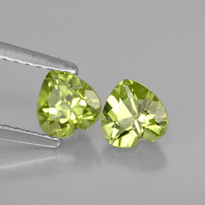  ct natürliche grüner Peridot-Edelsteine, Herzform, VS