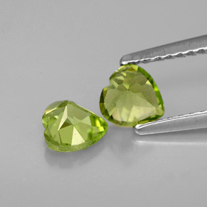  ct natürliche grüner Peridot-Edelsteine, Herzform, VS