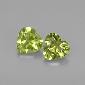  ct natürliche grüner Peridot-Edelsteine, Herzform, VVS-VS