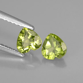  ct natürliche grüner Peridot-Edelsteine, Herzform, VVS-VS