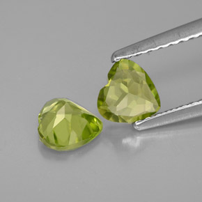  ct natürliche grüner Peridot-Edelsteine, Herzform, VVS-VS